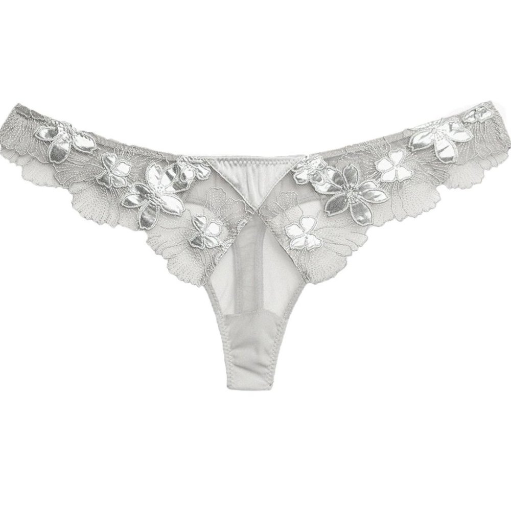 fleur du mal - Violet Thong - Silver - Sz 2
